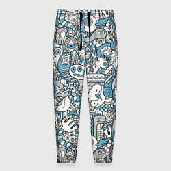 Мужские брюки Дудлинг серо-голубой