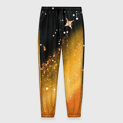 Мужские брюки Черно-оранжевая блестящая текстура