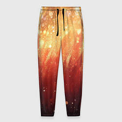 Мужские брюки Желто-красная текстура блестящая