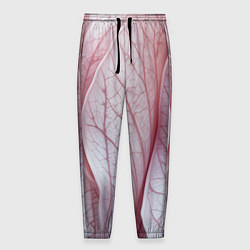 Брюки на резинке мужские Розовые листья, цвет: 3D-принт