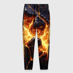 Брюки на резинке мужские Золотая лава текстура, цвет: 3D-принт