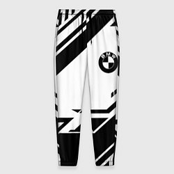 Брюки на резинке мужские BMW geometry black, цвет: 3D-принт