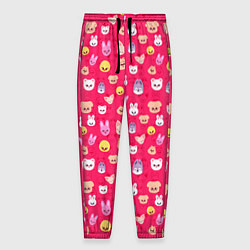 Брюки на резинке мужские Skzoo pattern pink, цвет: 3D-принт