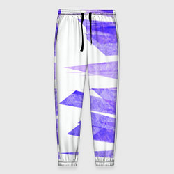 Брюки на резинке мужские Color white purple, цвет: 3D-принт