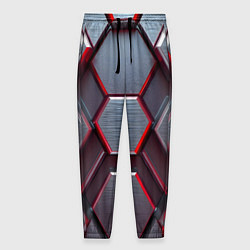 Брюки на резинке мужские Бордовый бронежилет, цвет: 3D-принт