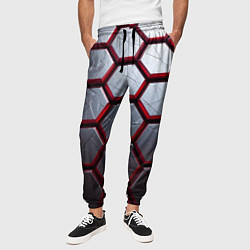 Брюки на резинке мужские Металлический бронежилет, цвет: 3D-принт — фото 2