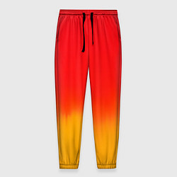 Брюки на резинке мужские Абстракция с красным и желтым, цвет: 3D-принт