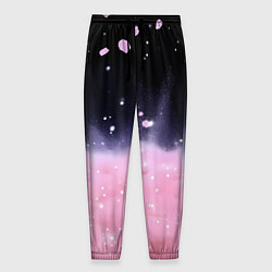 Мужские брюки Розовая текстура с лепестками