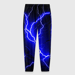 Брюки на резинке мужские Color blue black, цвет: 3D-принт
