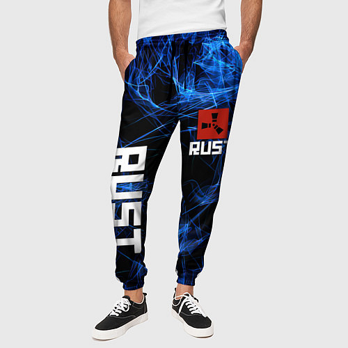 Мужские брюки Rust молнии / 3D-принт – фото 3