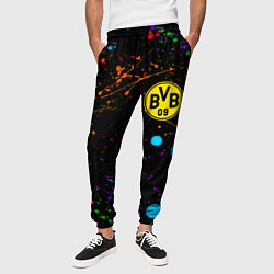 Брюки на резинке мужские Borussia neon splash, цвет: 3D-принт — фото 2