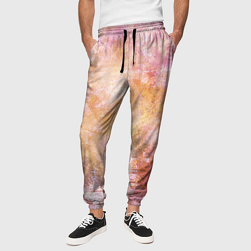 Мужские брюки Абстракция - atomic gold / 3D-принт – фото 3