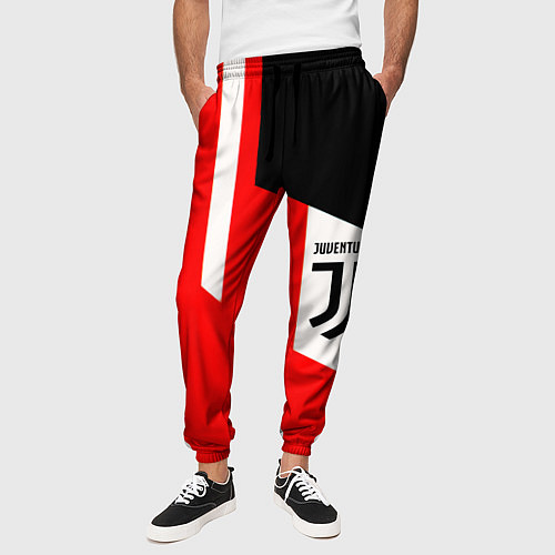 Мужские брюки Juventus sport geometry / 3D-принт – фото 3