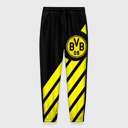 Брюки на резинке мужские Borussia geometry yellow, цвет: 3D-принт