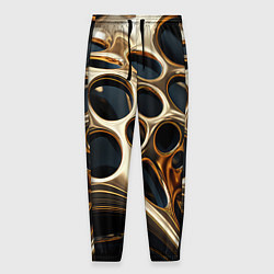 Мужские брюки Черно-золотая абстракция