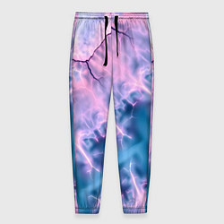 Мужские брюки Вода и розовая абстракция