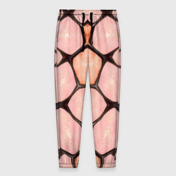 Брюки на резинке мужские Розовые пятна жирафа, цвет: 3D-принт