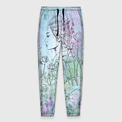 Брюки на резинке мужские Скетч японские дорамы, цвет: 3D-принт