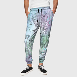 Брюки на резинке мужские Скетч японские дорамы, цвет: 3D-принт — фото 2