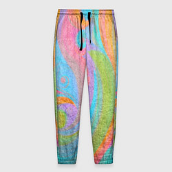 Мужские брюки Абстракция - multicolored curves