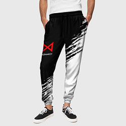 Брюки на резинке мужские Монарх красный лого, цвет: 3D-принт — фото 2