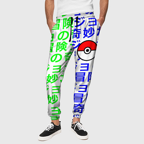 Мужские брюки Pokemon japan pattern / 3D-принт – фото 3