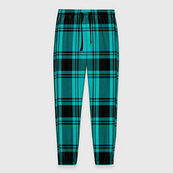 Брюки на резинке мужские Checkered blue, цвет: 3D-принт