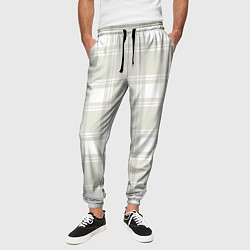Брюки на резинке мужские Checked white completely, цвет: 3D-принт — фото 2