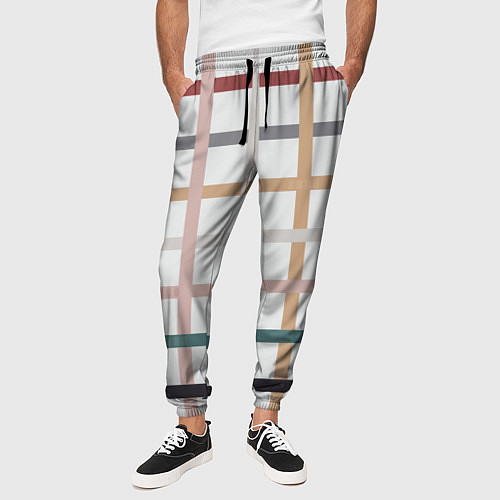 Мужские брюки Плетенка пастельная / 3D-принт – фото 3