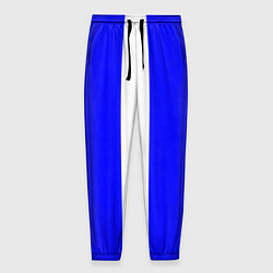 Брюки на резинке мужские Color white blue line, цвет: 3D-принт