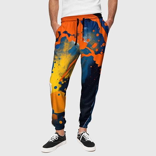 Мужские брюки Краска на стене / 3D-принт – фото 3