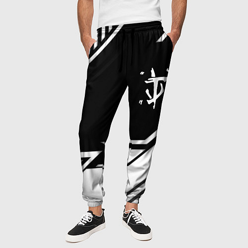 Мужские брюки Doom geometry black / 3D-принт – фото 3