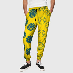 Брюки на резинке мужские Ряды из спортивных мячей, цвет: 3D-принт — фото 2