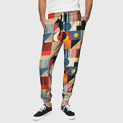 Брюки на резинке мужские Ритмы Баухауса, цвет: 3D-принт — фото 2