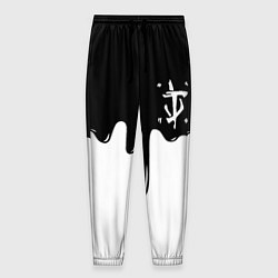 Брюки на резинке мужские Doom logo жидкие краски, цвет: 3D-принт