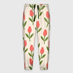 Мужские брюки Тюльпаны паттерн