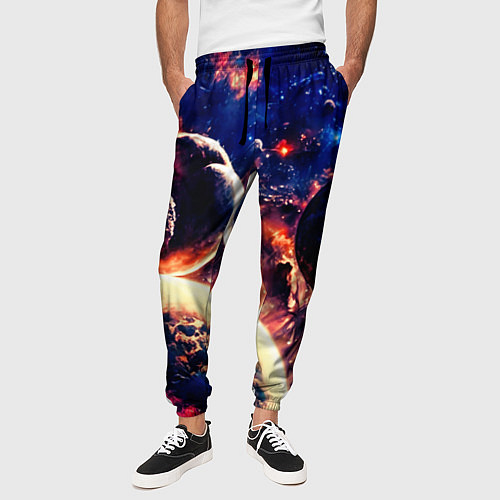 Мужские брюки Фантастический космос планеты / 3D-принт – фото 3