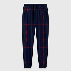 Мужские брюки Color dark blue red crosses
