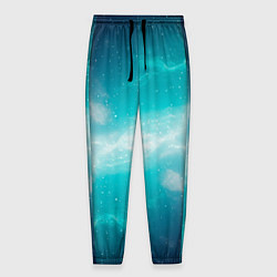 Брюки на резинке мужские Галактическое сияние небес, цвет: 3D-принт