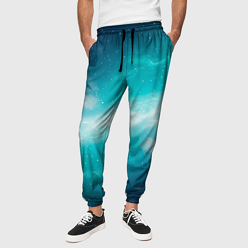 Мужские брюки Галактическое сияние небес / 3D-принт – фото 3