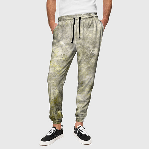 Мужские брюки Абстракция - yellow acidic liquid / 3D-принт – фото 3