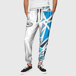 Брюки на резинке мужские Субару - фрагменты, цвет: 3D-принт — фото 2