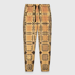 Брюки на резинке мужские Абстрактный узор кремово-песочный, цвет: 3D-принт