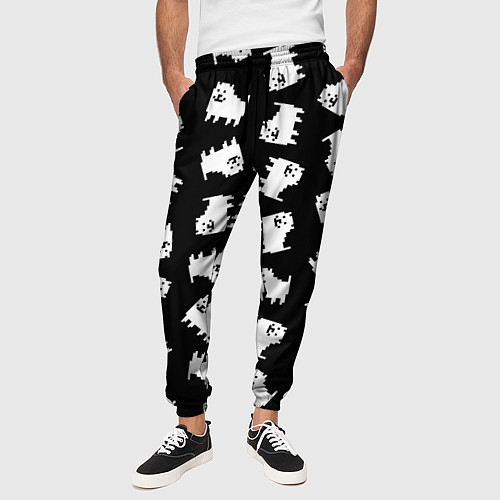 Мужские брюки Annoying dog pattern - Undertale / 3D-принт – фото 3
