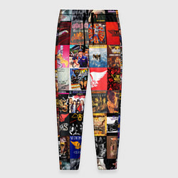 Брюки на резинке мужские Aerosmith - обложки альбомов и песен, цвет: 3D-принт