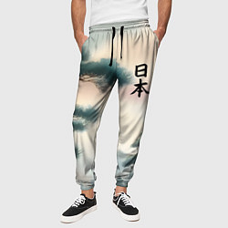 Брюки на резинке мужские Сосна в Японском пейзаже, цвет: 3D-принт — фото 2