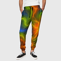 Брюки на резинке мужские Разноцветный дым, цвет: 3D-принт — фото 2