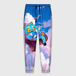 Брюки на резинке мужские Tiger Derpy in the clouds, цвет: 3D-принт