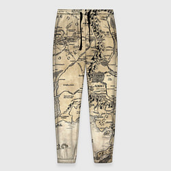 Брюки на резинке мужские Властелин колец карта, цвет: 3D-принт
