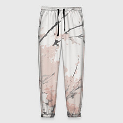 Брюки на резинке мужские Цветущее дерево абстракция, цвет: 3D-принт